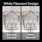 Feit Electric Feit White BA10 E12 (Candelabra) Filament LED Bulb Soft White 40 Watt Equivalence 2 pk BPCFC40927WFIL2 - alternate 8